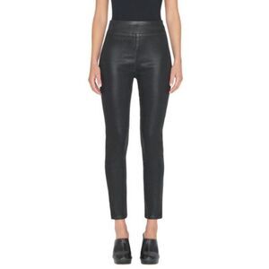 Frame The Jet Set Skinny Crop Slit Jeans in Noir Coated size 2(30-34) New